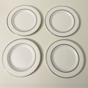 Kate Spade Lenox Library Lane Platinum Salad Plates Set of 4